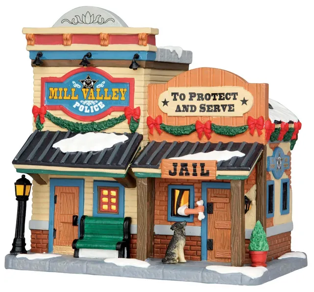 lemax-police-station-b-timent-miniature-poste-de-police image 1