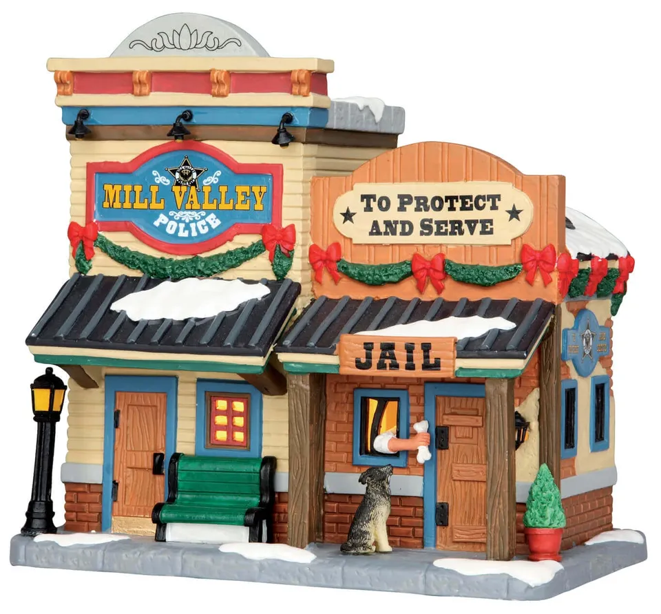 lemax-police-station-b-timent-miniature-poste-de-police image 1