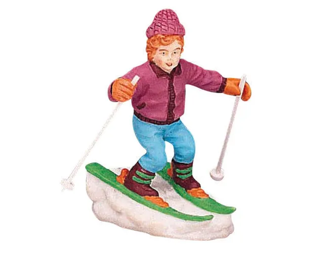 lemax-learning-to-ski-figurine-miniature-village-de-no-l image 1