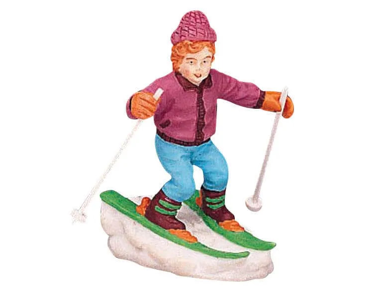 lemax-learning-to-ski-figurine-miniature-village-de-no-l image 1