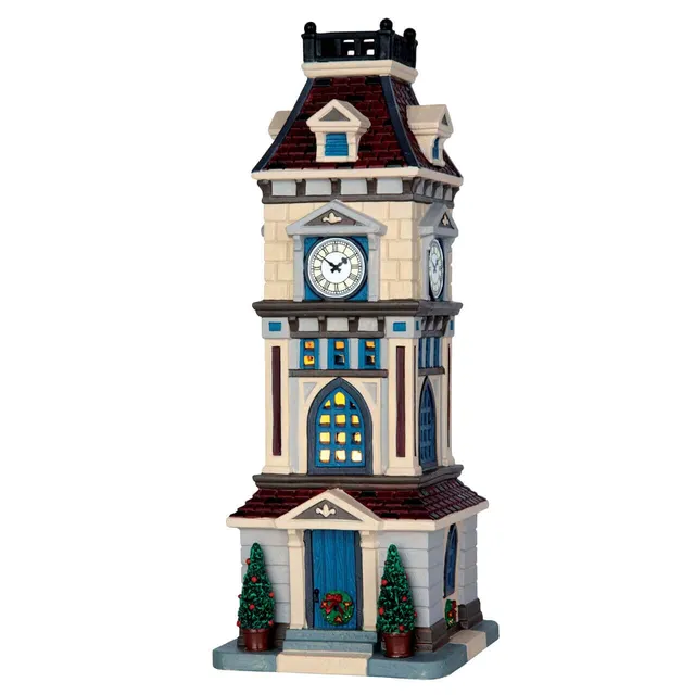 lemax-clock-tower-b-timent-miniature-tour-de-l-horloge-lumineuse image 1
