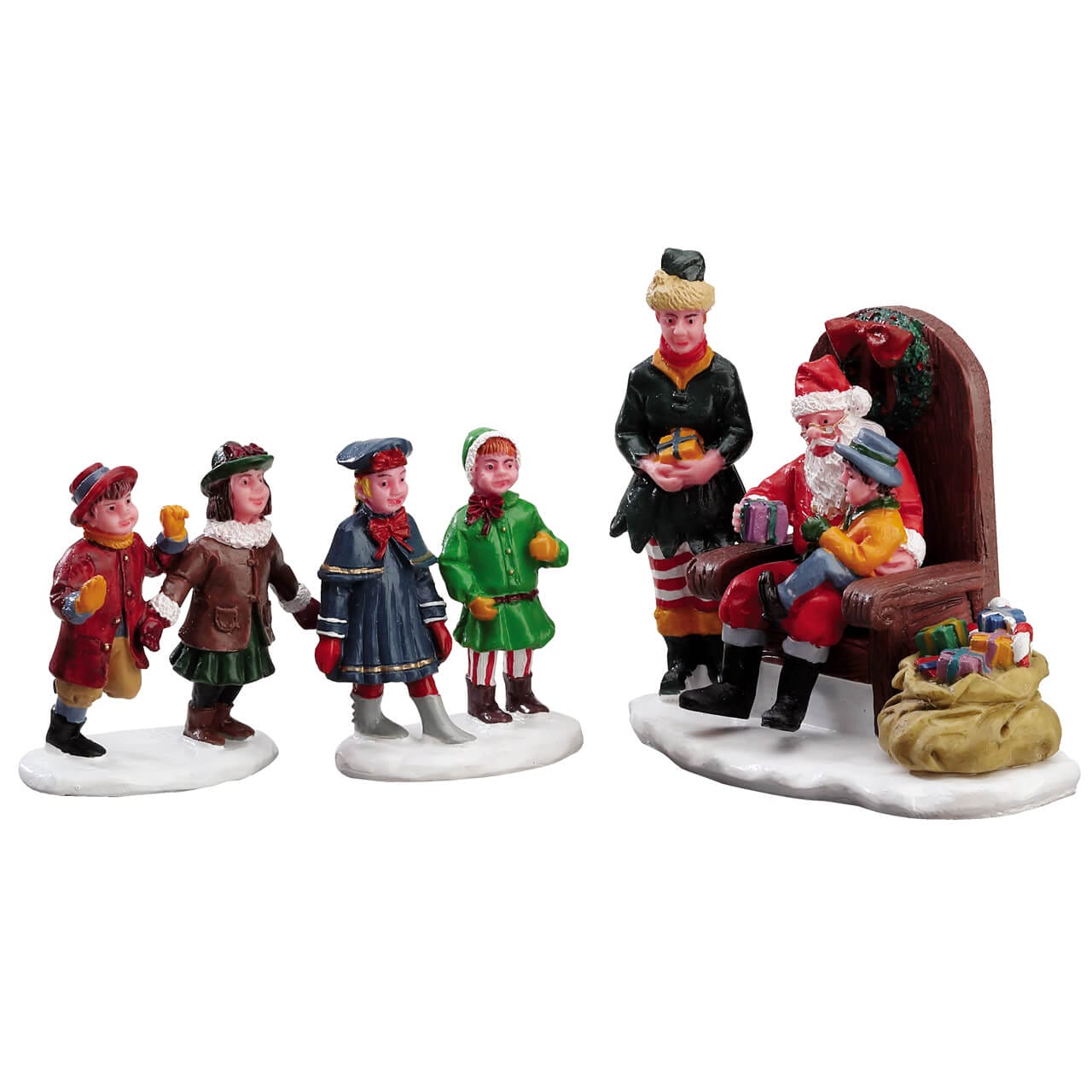 lemax-visiting-santa-set-of-3-lot-3-figurines-no-l image 1