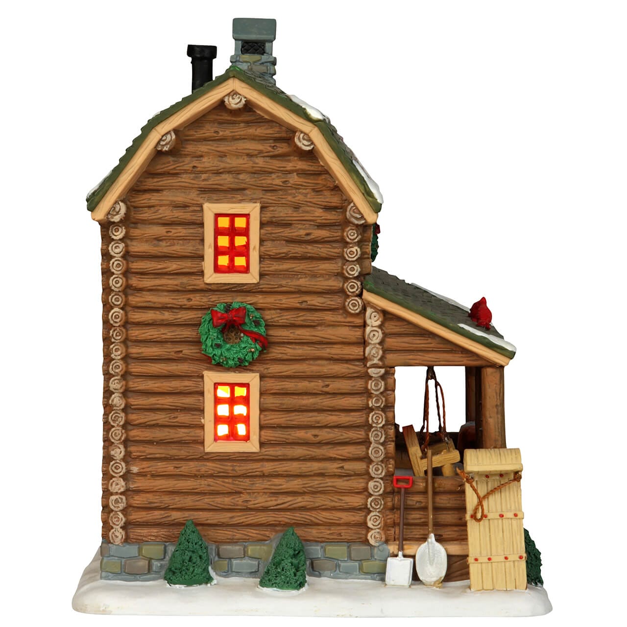 lemax-big-cat-cabin-cabane-miniature-village image 2