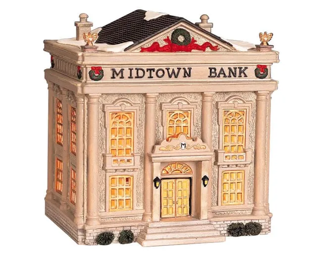 lemax-midtown-bank-b-timent-miniature-village-de-no-l image 1