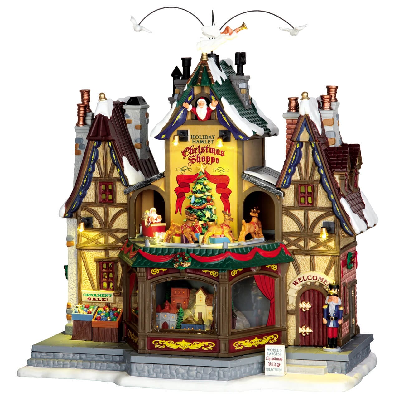 lemax-holiday-hamlet-christmas-shoppe-b-timent-de-village-caddington-illumin image 2