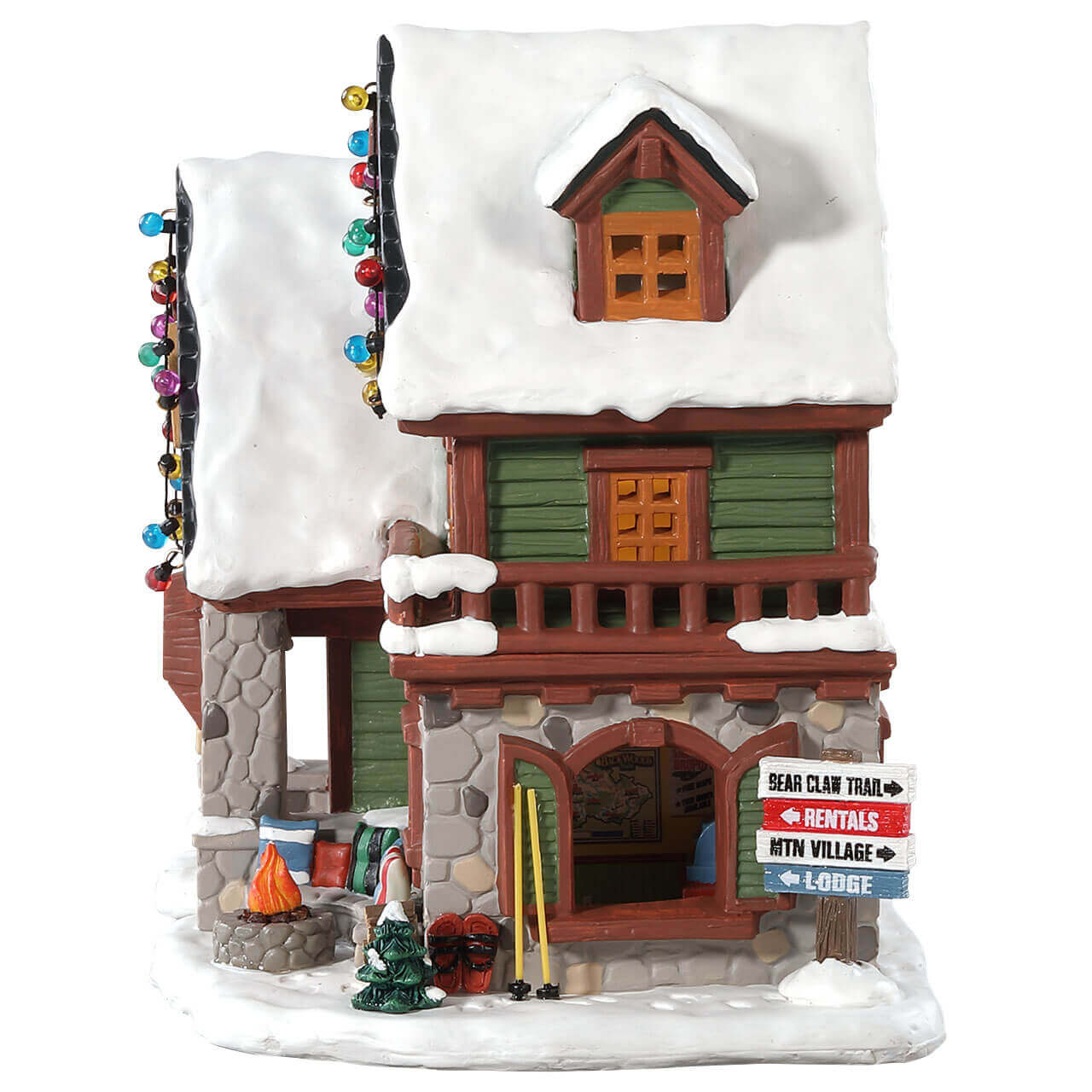 lemax-backwoods-snowshoe-rental-shop-maison-lumineuse-de-no-l image 2