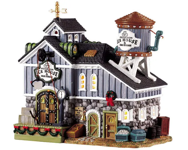 lemax-peterson-ice-house-cold-storage-b-timent-miniature-lumineux image 1
