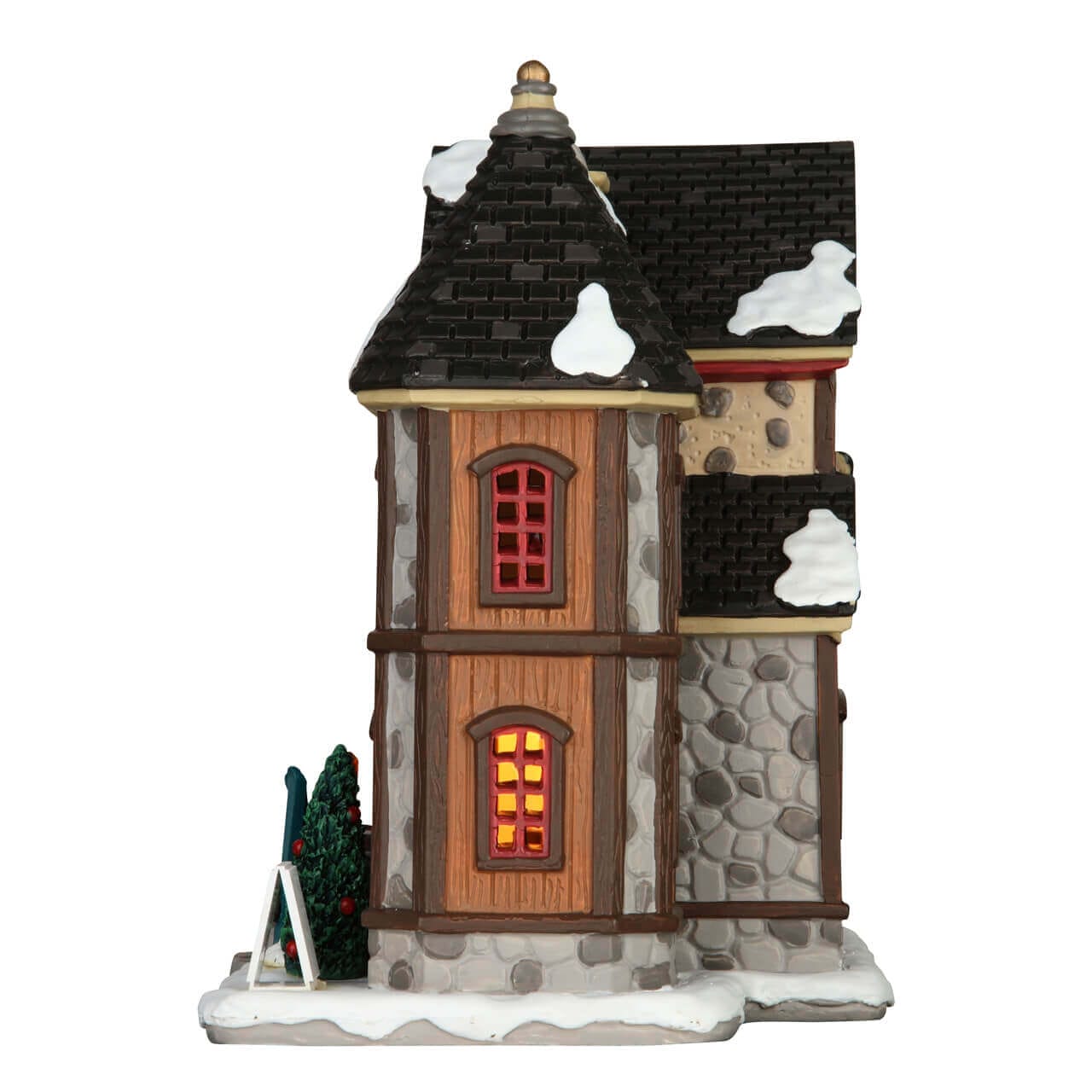 lemax-the-red-moose-bar-bar-miniature-lumineux-de-village image 3