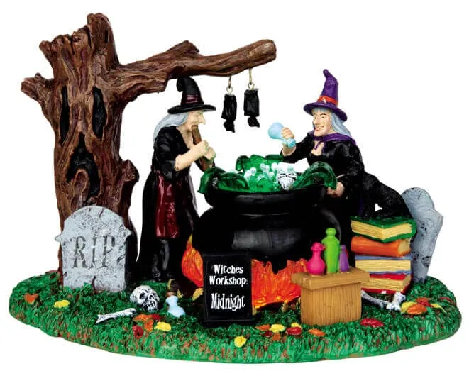 lemax-witches-workshop-miniature-de-collection-spooky-town image 1