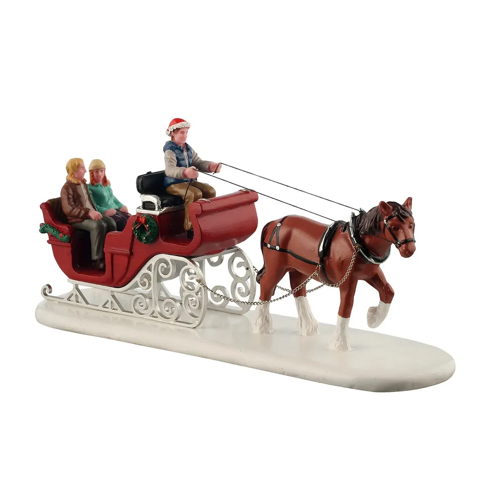lemax-holiday-sleigh-ride-figurine-tra-neau-romantique image 1