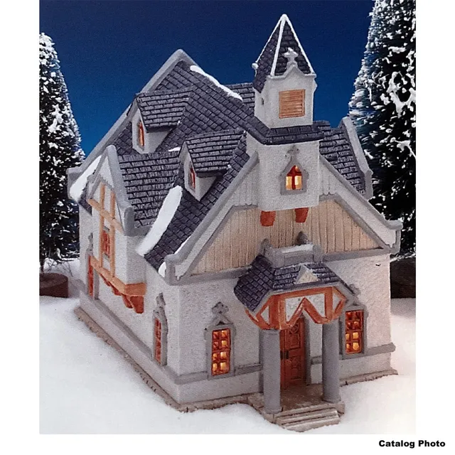 lemax-st-nicholas-church-b-timent-illumin-village-de-no-l image 1