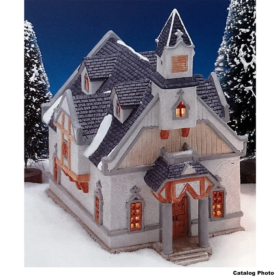 lemax-st-nicholas-church-b-timent-illumin-village-de-no-l image 1