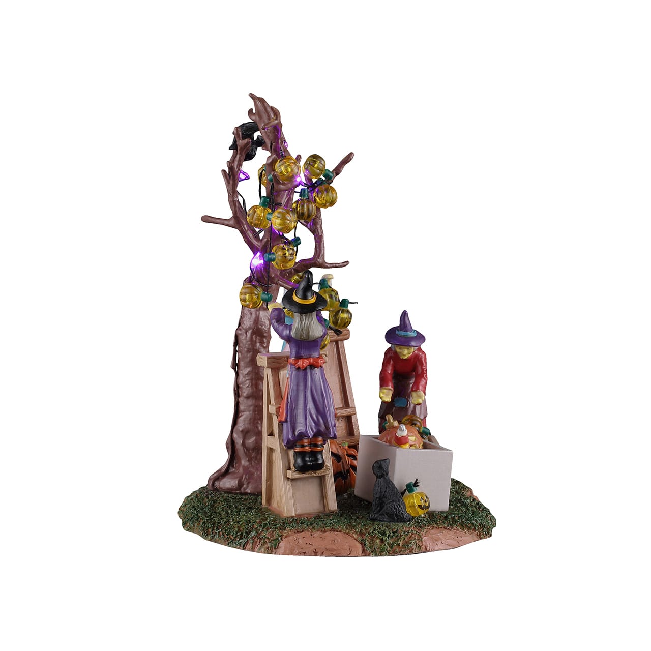 lemax-decorating-the-spooky-tree-figurine-miniature-spooky-town image 2