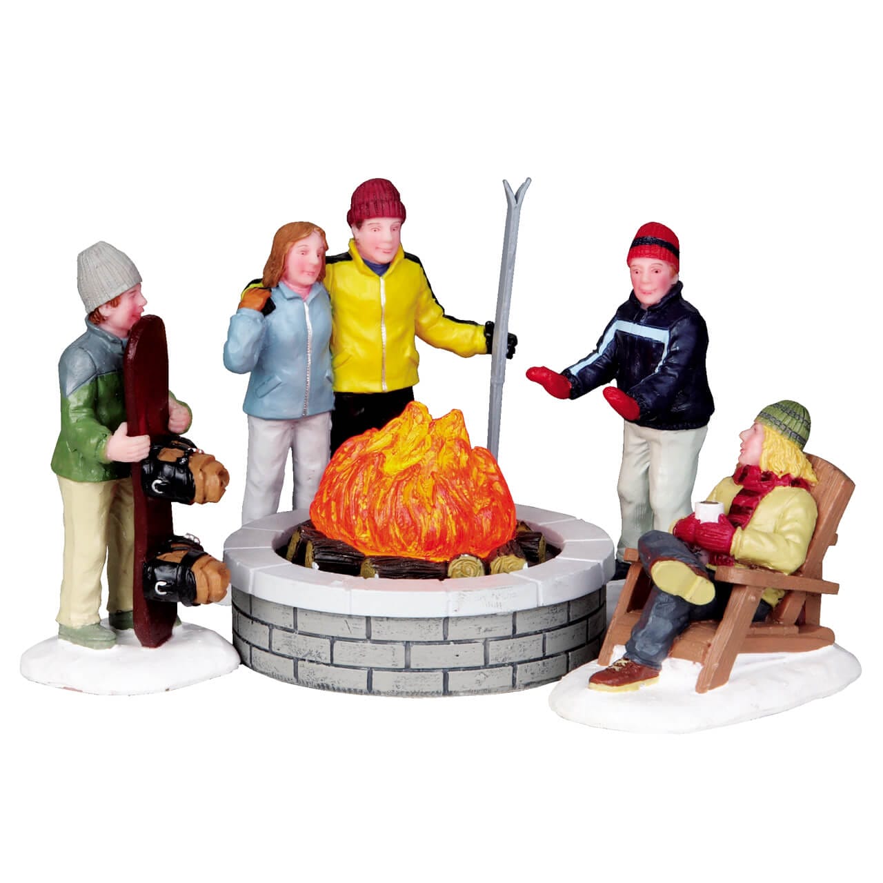 lemax-fire-pit-set-of-5-set-5-accessoires-feu-de-camp-vail-village image 1