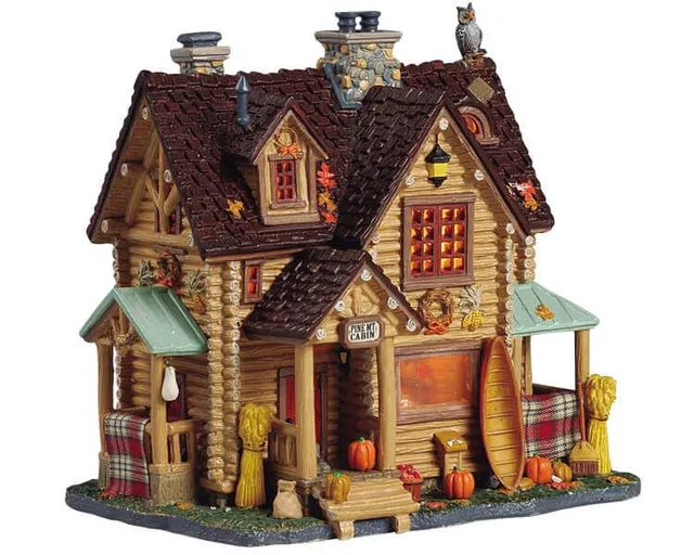 lemax-pine-mt-cabin-chalet-miniature-de-village-de-no-l image 1