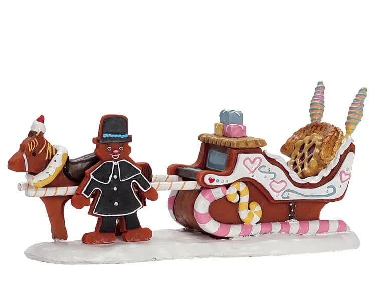 lemax-wedding-carriage-and-driver-miniature-cal-che-de-mariage-sugar-n-spice image 1