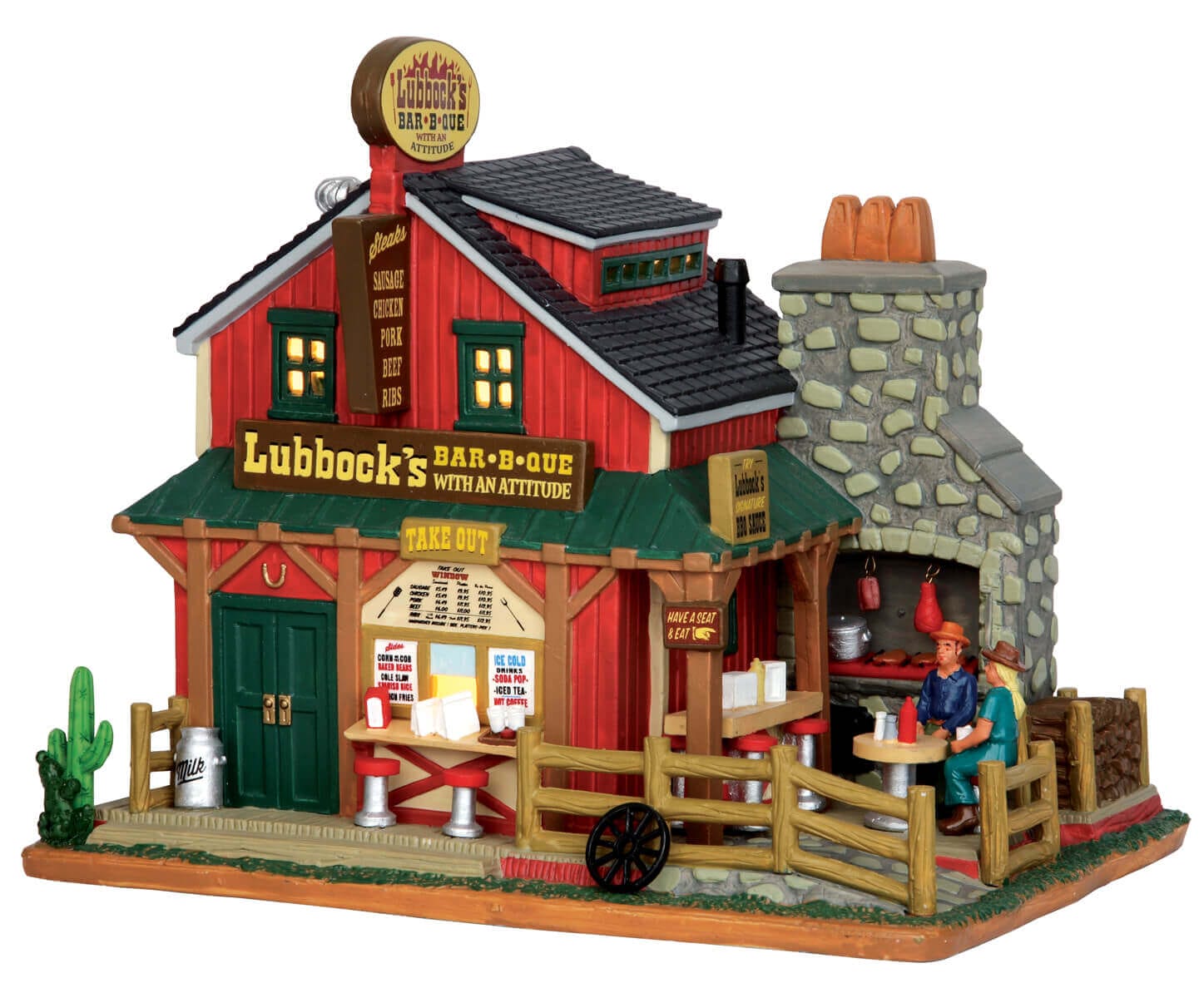 lemax-lubbock-s-bbq-b-timent-lumineux-village image 4