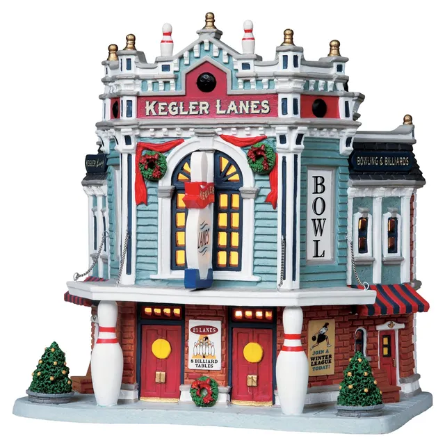 lemax-kegler-lanes-bowling-miniature-village image 1