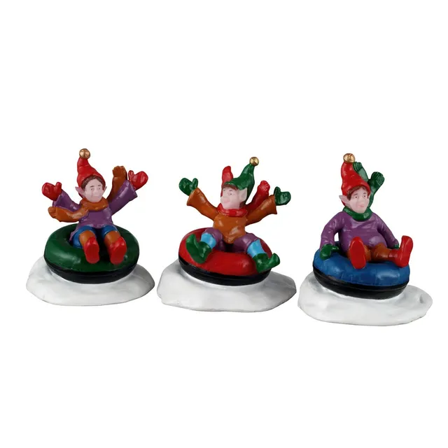lemax-snow-tubers-figurine-luge-santa-s-wonderland image 1