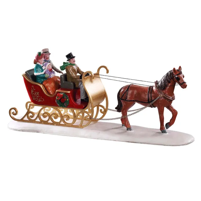 lemax-victorian-sleigh-ride-figurine-tra-neau-caddington image 1