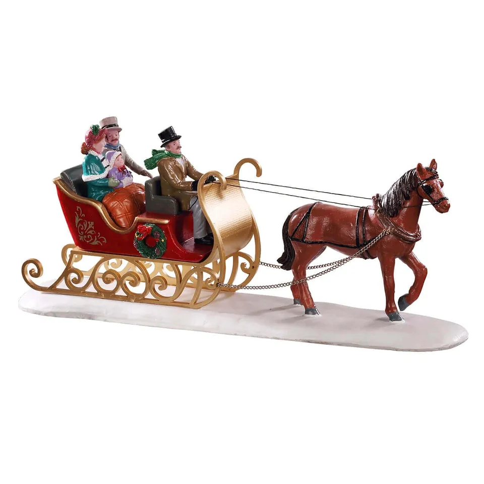 lemax-victorian-sleigh-ride-figurine-tra-neau-caddington image 1