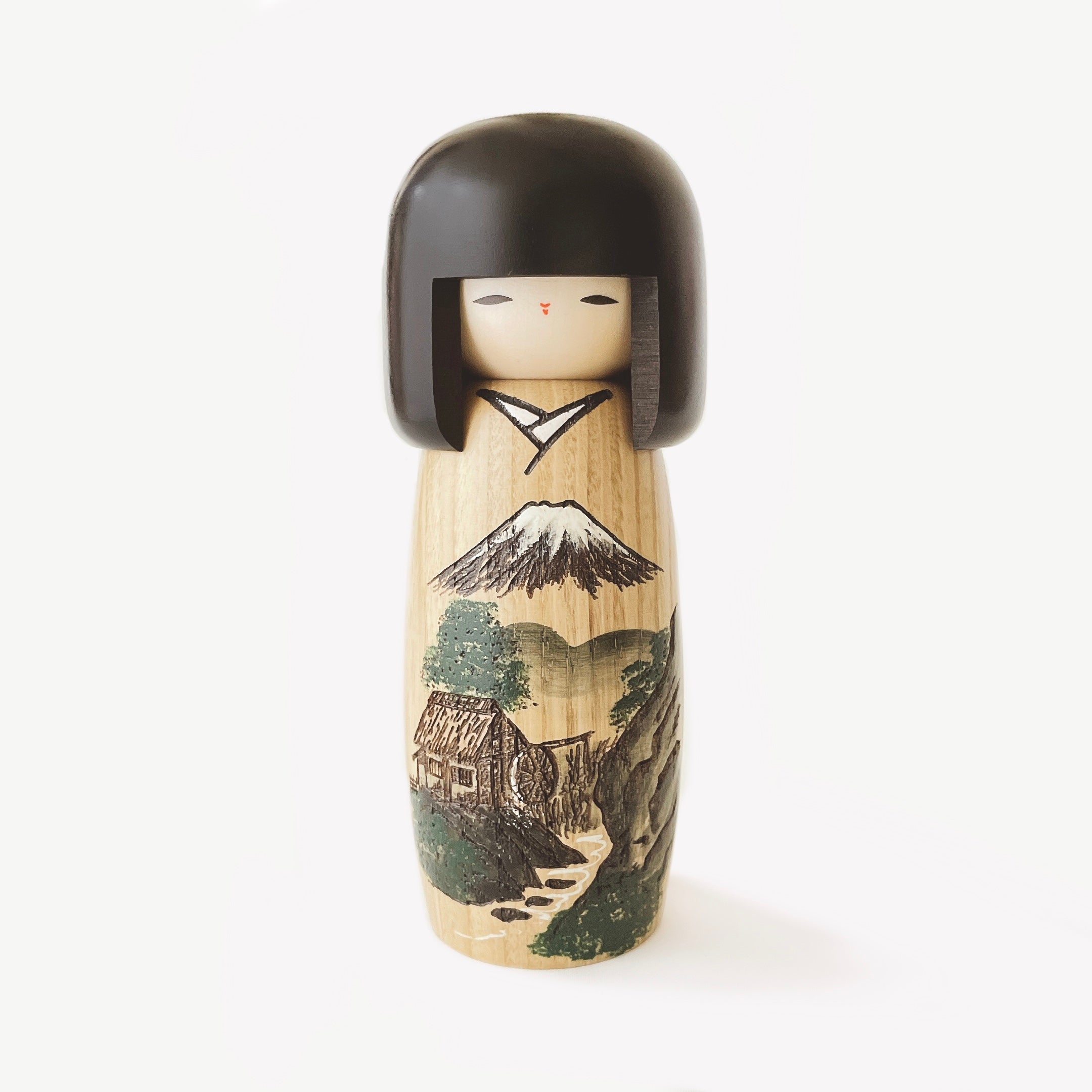 usaburo-kokeshi-sansui-fuji-figurine-artisanale-19-cm image 1