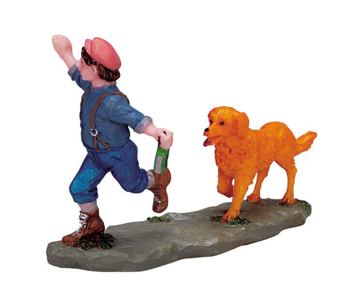 lemax-boy-s-best-friend-figurine-miniature-enfant-et-chien image 1