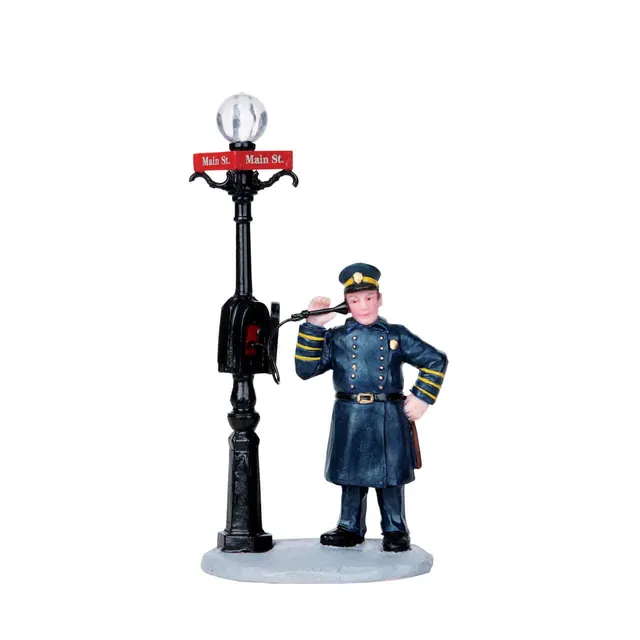 lemax-police-call-box-cabine-de-police-miniature image 1
