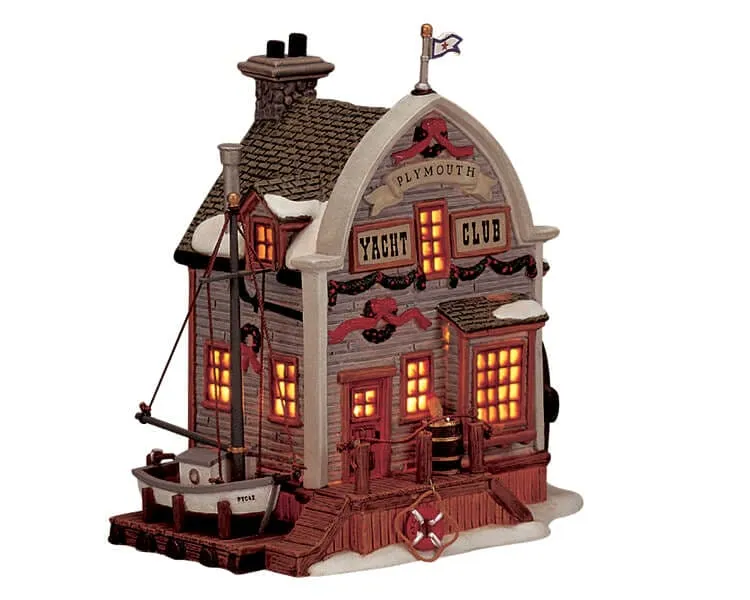 lemax-plymouth-yacht-club-maison-miniature-de-collection image 1