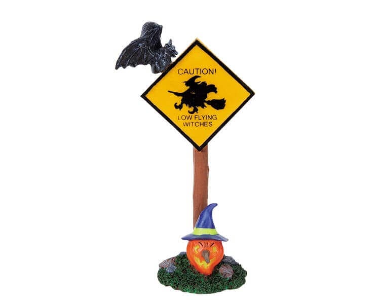 lemax-caution-sign-figurine-miniature-spooky-town image 2