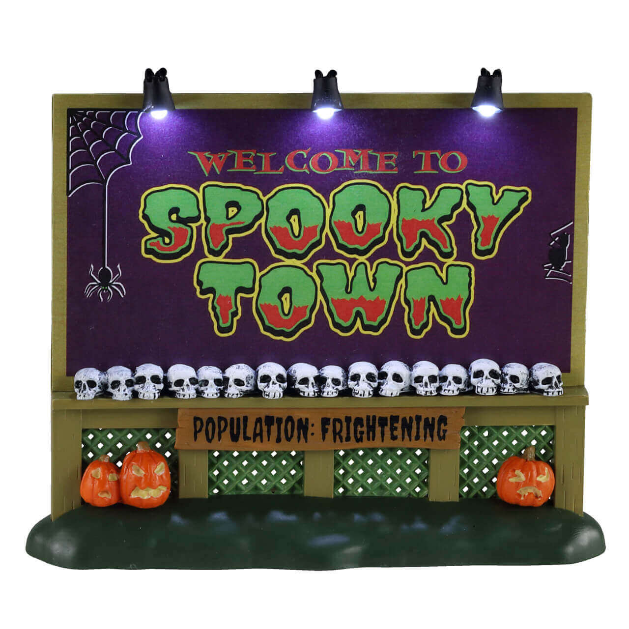 lemax-spooky-town-sign-panneau-miniature-bienvenue-halloween image 2