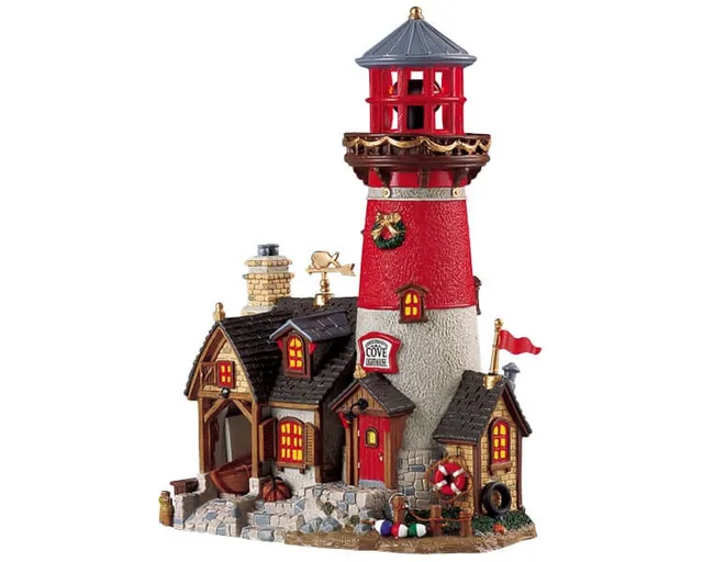lemax-fisherman-s-cove-lighthouse-phare-miniature-lumineux image 1
