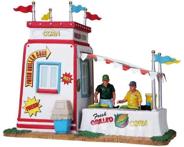 lemax-carnival-corn-stand-stand-de-ma-s-f-te-foraine-miniature image 1
