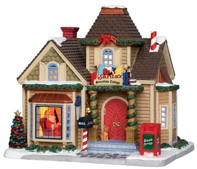 lemax-santa-s-storytime-cottage-chalet-miniature-de-no-l image 1