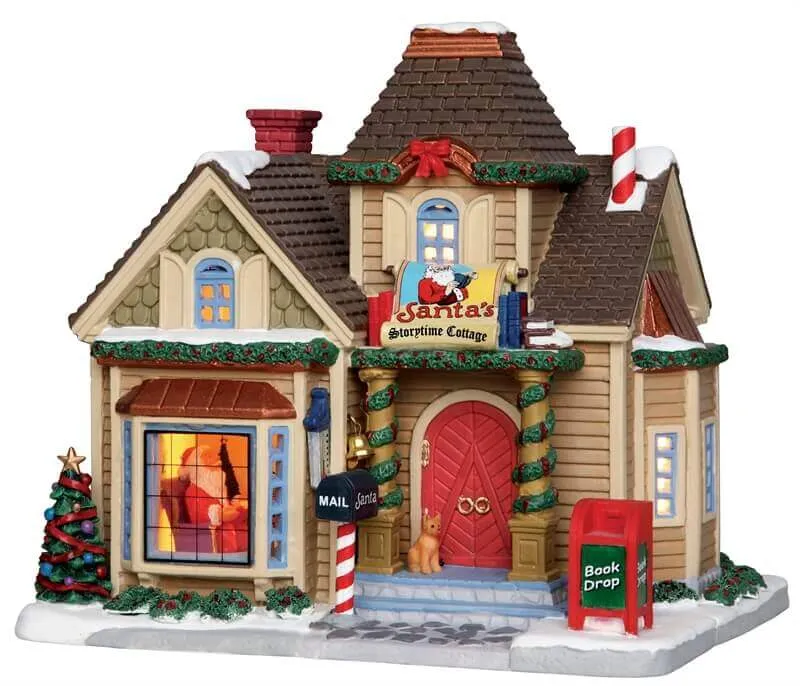 lemax-santa-s-storytime-cottage-chalet-miniature-de-no-l image 1
