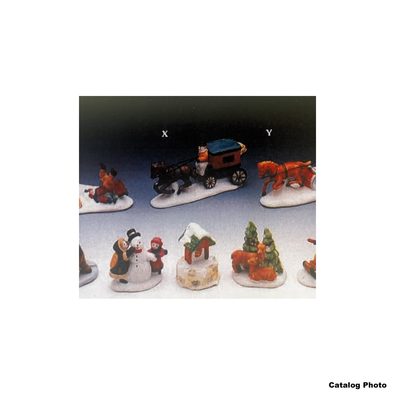 lemax-horse-and-coach-cal-che-avec-cheval-miniature image 1