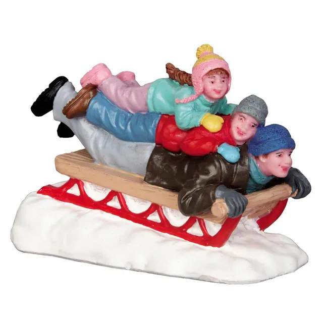 lemax-sledding-with-dad-figurine-miniature-luge-de-no-l image 1