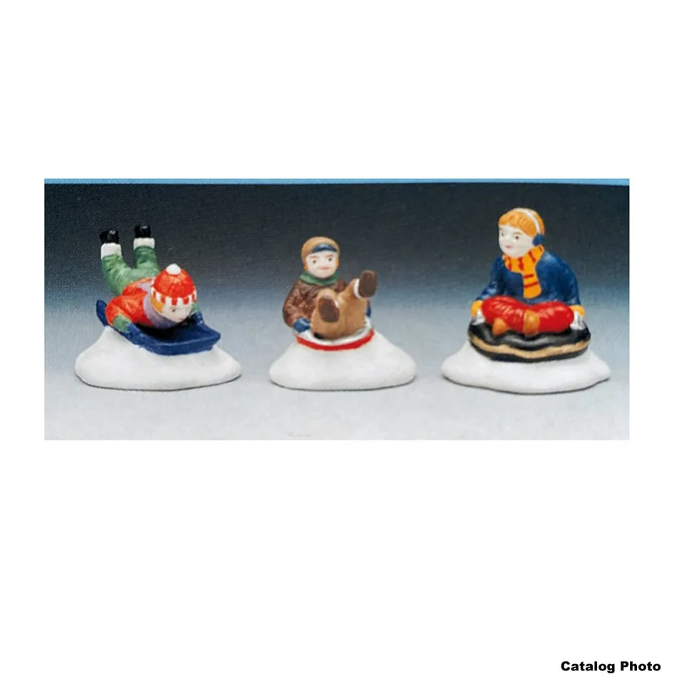 lemax-playing-in-the-snow-figurines-miniatures-neige image 1
