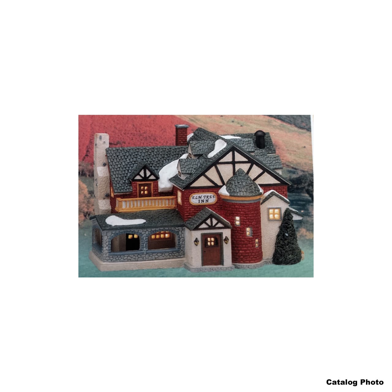 lemax-elm-tree-inn-auberge-miniature-de-village-de-collection image 1