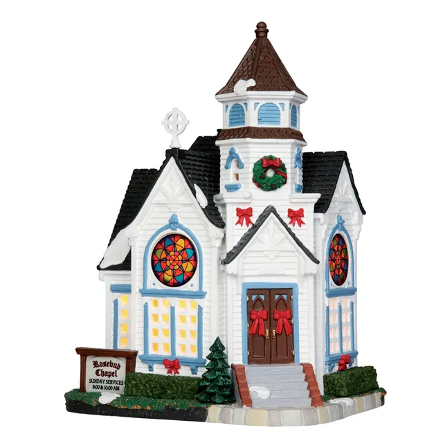 lemax-rosebud-chapel-glise-miniature-village image 1