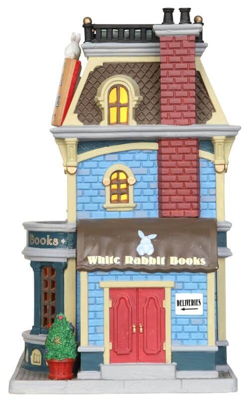 lemax-white-rabbit-book-store-librairie-miniature-village image 3
