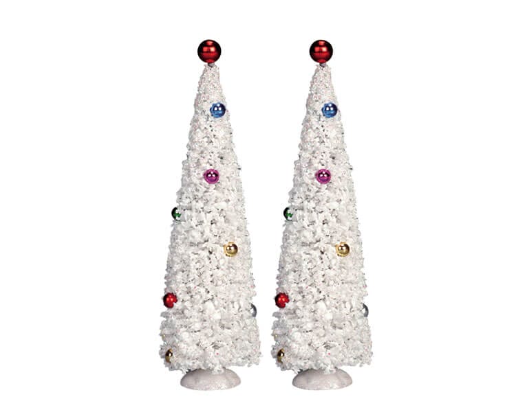 lemax-white-christmas-tree-medium-sapin-blanc-miniature image 1