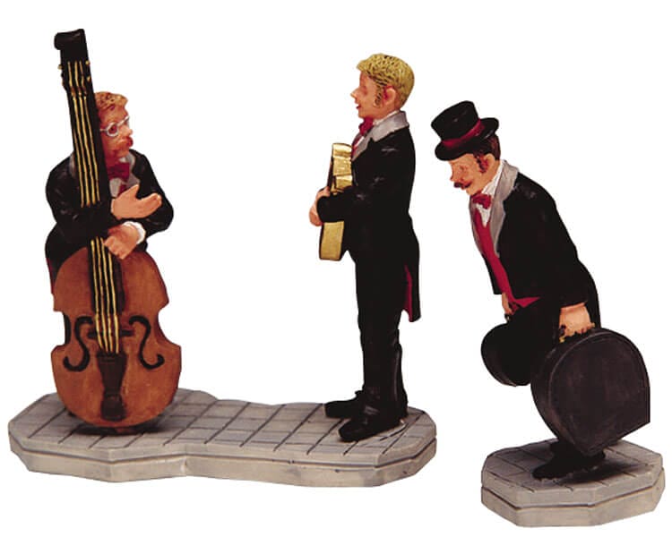 lemax-musician-arriving-figurine-miniature-musicien-de-village image 2