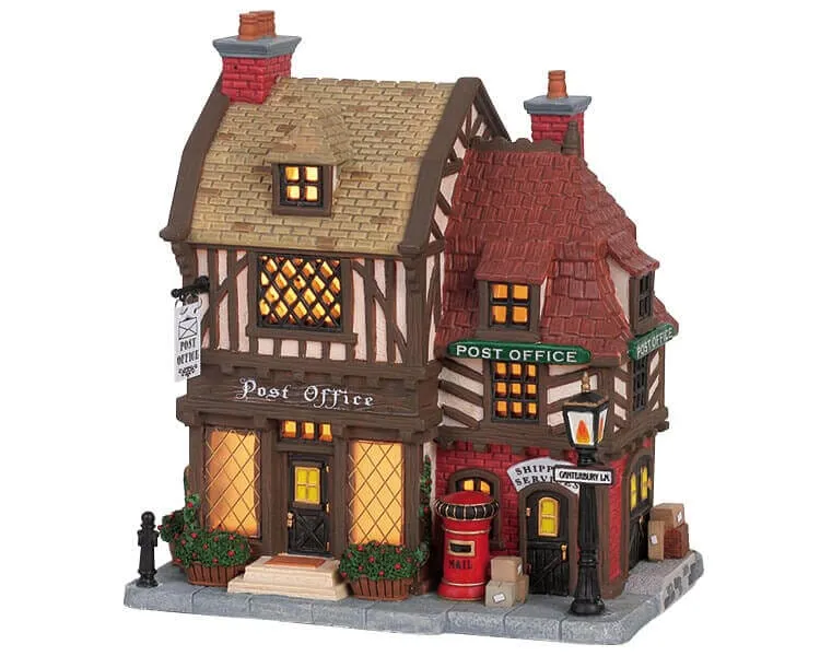 lemax-tudor-post-office-b-timent-miniature-village image 1