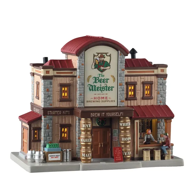 lemax-the-beer-meister-home-brewing-supplies-boutique-miniature-harvest-crossing image 1