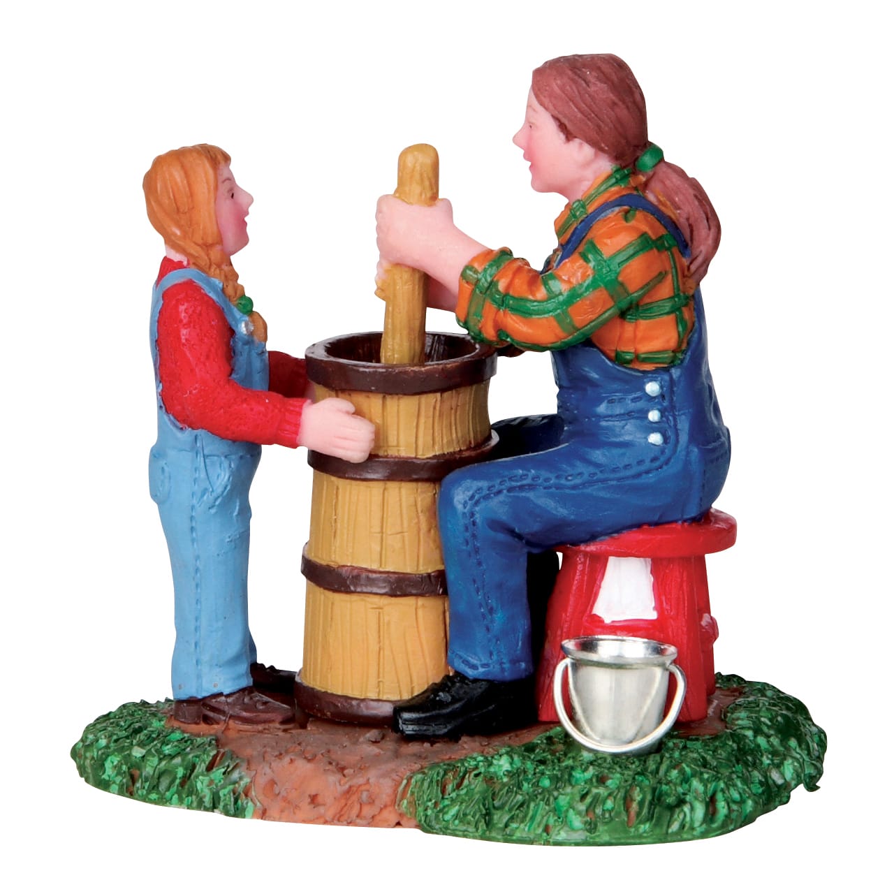 lemax-churning-butter-figurine-miniature-artisanale image 1