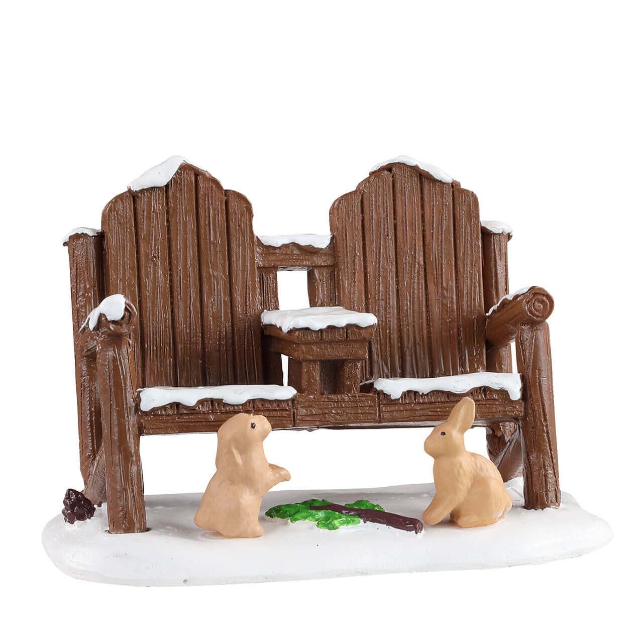 lemax-winter-adirondack-chaises-enneig-es-avec-lapins-vail-village image 2