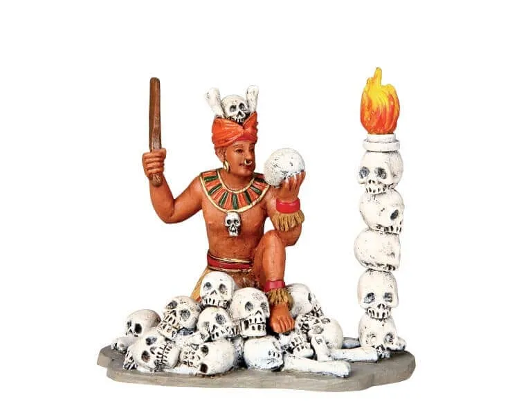 lemax-skull-collector-figurine-miniature-spooky-town image 1
