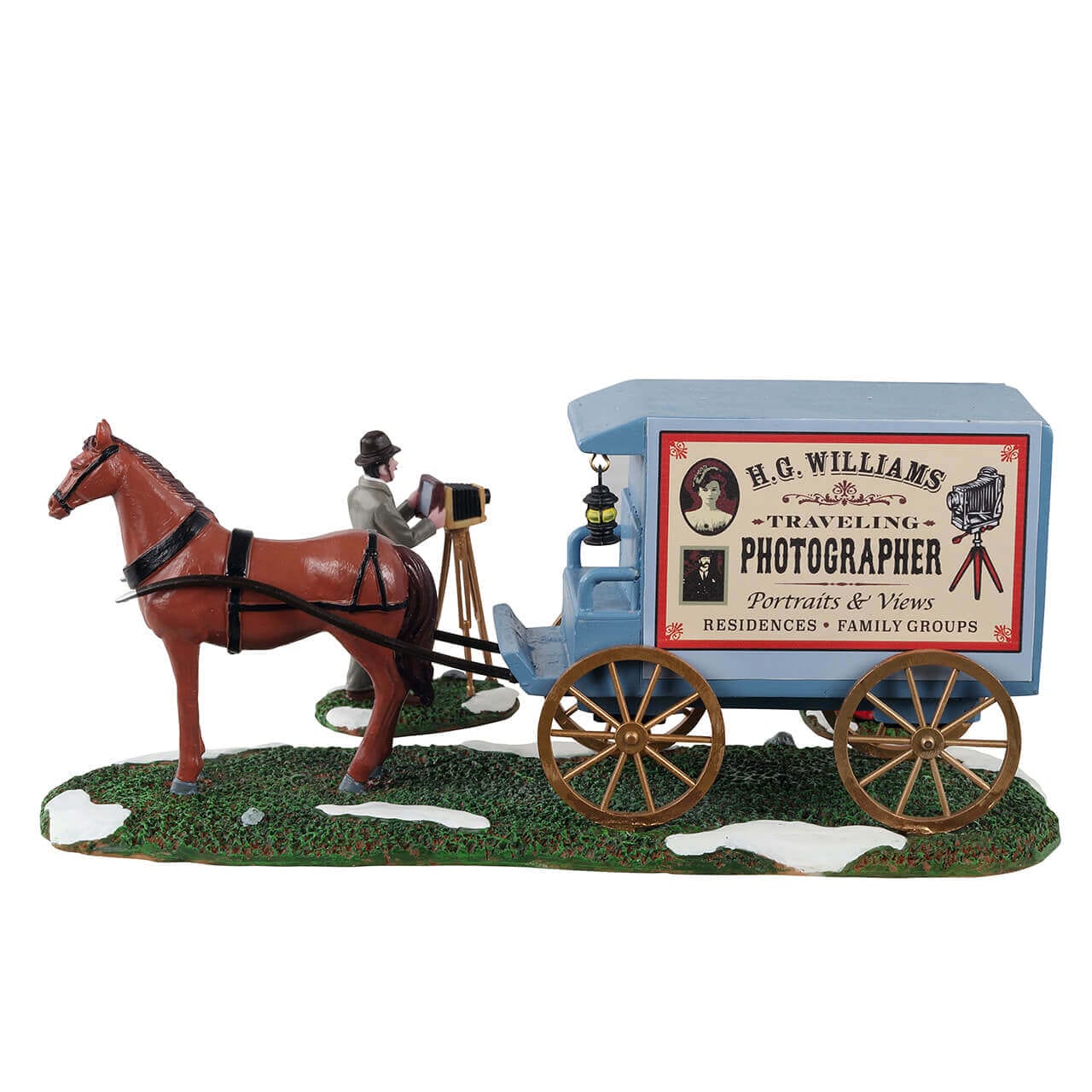 lemax-traveling-photographer-wagon-chariot-miniature-caddington image 4