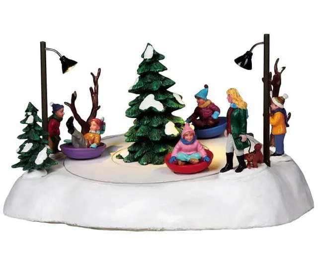 lemax-saucer-fun-figurine-luge-miniature image 1